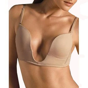 Low Cut Bra Push Up Deep Plunge Convertible V BRA Max Cleavage Booster Shaper - Picture 1 of 3