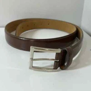 Cintura Worn Once Cole Haan 38W pelle marrone Lux Designer classica professionale usata in ottime condizioni - Foto 1 di 14