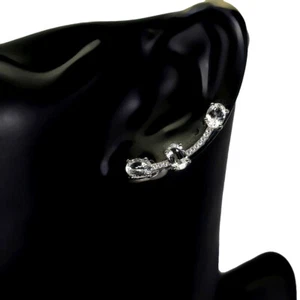 Verano 925 Pendientes Plata Ovalado Aguamarina 7x5mm Gema Natural Joyería - Imagen 1 de 9