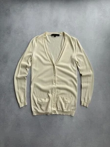 VTG Ralph Lauren Black Label Beige Woman Cashmere Cardigan - Picture 1 of 13