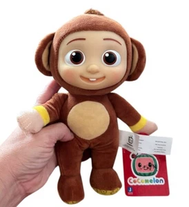 Cocomelon Monkey JJ Doll Plush Soft Body Plastic Face 8" Stuffed Toy - Picture 1 of 2