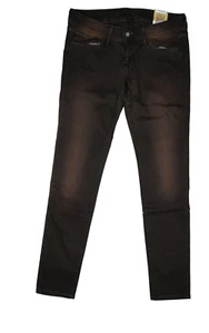 Pepe Jeans Skittle Mujer Pantalón Stretch Skinny Low Delgado XL 40 W32 L32 Braun - Imagen 1 de 5