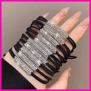 20PCS Rhinestone Hair Tie High Elasticity Hair Rope Hair Accessorie - Picture 1 of 6