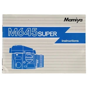 Mamiya M645 Super Instruction Manual Book Main Camera Body Medium Format (62.4) - Picture 1 of 2