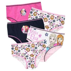 new 5prs girls Frozen character knickers/briefs/pants.18-24mths or 7-8yrs - Picture 1 of 1