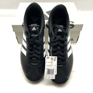 Adidas VL Court 3.0 Sneaker Black/White Gum Sole Women SZ 9.5 New in Box - Picture 1 of 8