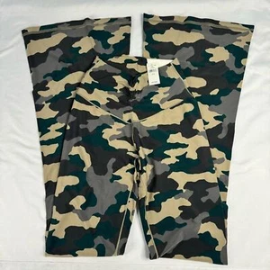 NWT OFFLINE Aerie Size S Camo Brown Real Me High Waisted Ruched Flare Legging - Picture 1 of 8
