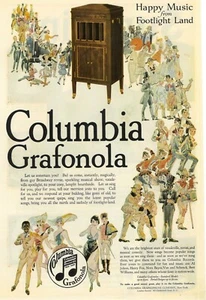 1919 Columbia Grafonola WWI Print Ad Art Deco - Imagen 1 de 2