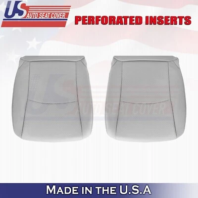 2004 2005 For Toyota Highlander Driver Passenger Bottom Perf Leather Covers Gray - Image 1 of 4