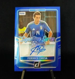 2024-25 Panini Donruss Soccer ITALY FEDERICO CHIESA Team Blue Auto /99 Liverpool - Picture 1 of 2