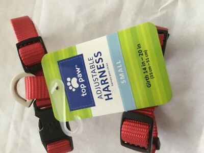 Arnés ajustable para perros TOP PAW, rojo, circunferencia 14-20", nuevo con etiquetas GRAN VENTA Foto 1 de 4