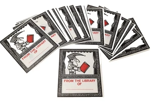 Posten 24 Exlibris Puppenstanzer "Aus der Bibliothek von..." Beverly Armstrong Vintage - Bild 1 von 5