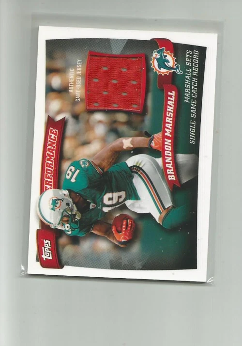 2010 TOPPS PEAK PERFORMANCE RELICS #PPRBM BRANDON MARSHALL - Image 1 of 2