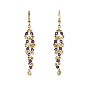 Dangle Drop Earrings or Attachments Customized Gold or Silver with Crystals #066 - Picture 1 of 4