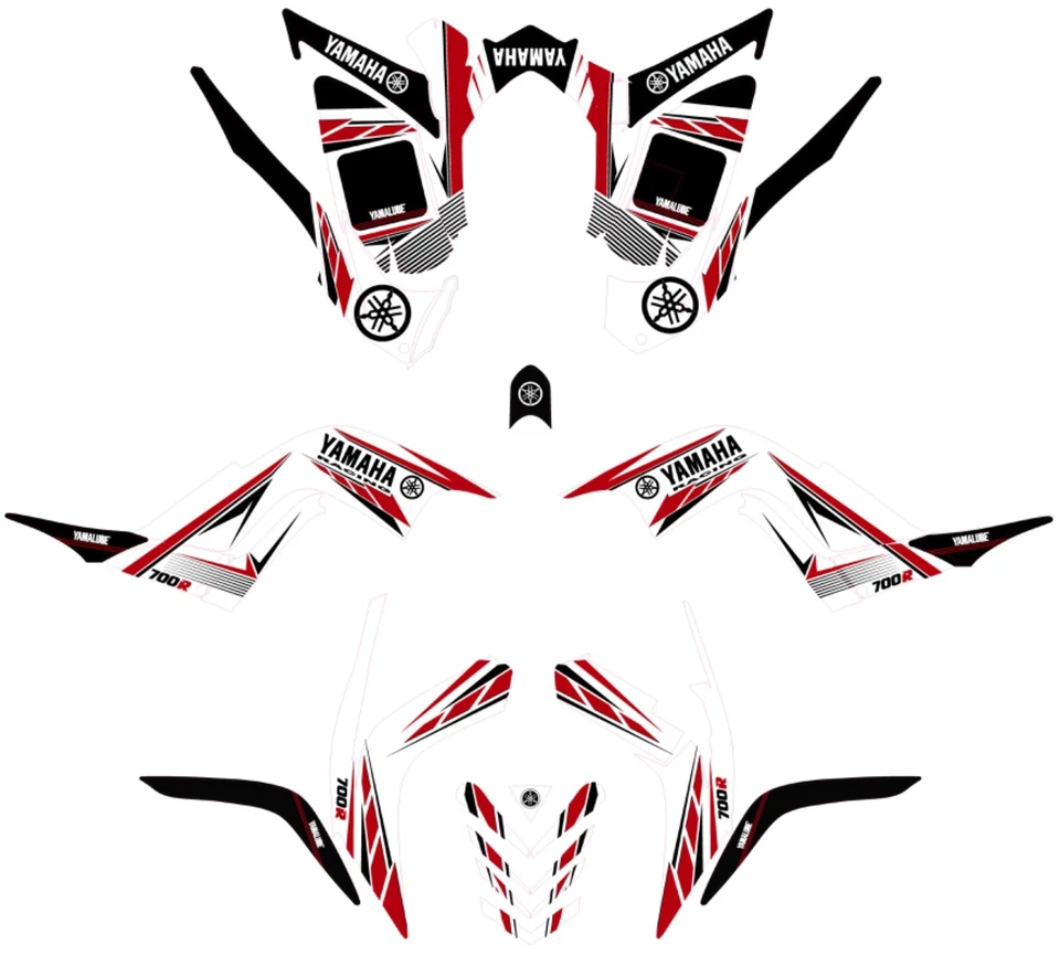 Kit de calcomanías gráficas para Raptor 700R Yamaha 2006 2007 2008 2009 2010 2011 2012 Foto 1 de 1