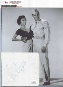 Harry Belafonte Autographed Vintage Album Page Hollywood Actor Singer JSA COA