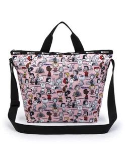 Peanuts Snoopy 75th LeSportsac 50th 4360 DELUXE EASY CARRY TOTE Peanuts Gang - Picture 1 of 7