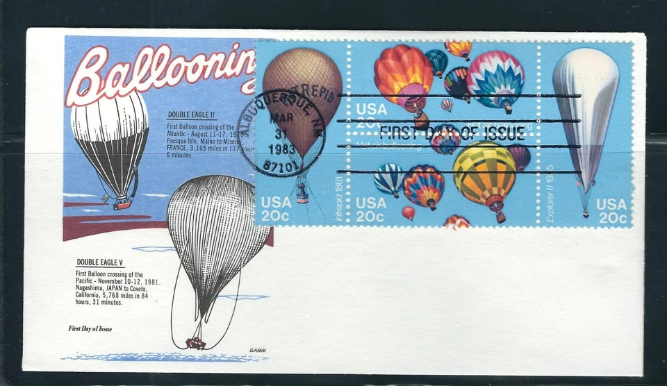 Us SC # 2035a Balloons  FDC . Gamm Cachet - Image 1 of 1