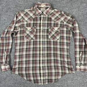 Vintage Levis Pearl Snap Western Hemd Damen Large 1980’s Langarm kariert - Bild 1 von 7