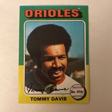1975 Topps Baseball Tommy Davis Baltimore Orioles Card #564