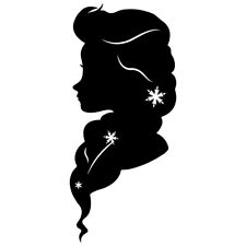 6.7" ELSA BUST v1 Vinyl Decal Sticker Car Window Laptop Frozen Disney Snow Ice