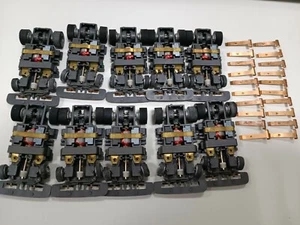 TYCO TCR CHASSIS WIDE LOT OF 10 COMPLETE GREY /10 sets shoes! BRAND NEW. SALE!