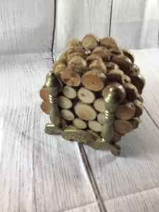 Vintage Holz Scheitholz Untersetzer Brennholz Neuheit Hütte 6er Set - Bild 1 von 23