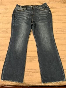 Women's JUDY BLUE High Rise Boot Cut Raw Hem Jeans Size 20W - Picture 1 of 7