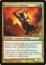 Burning-Tree Shaman Guildpact HEAVILY PLD Red Green Rare MAGIC MTG CARD ABUGames