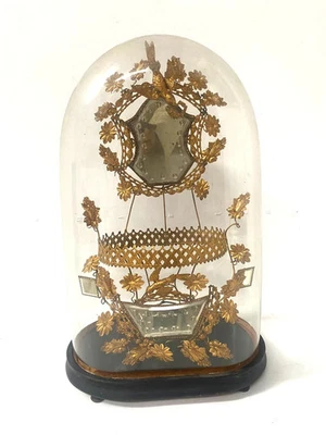 Globe de Mariée ancien en verre soufflé XIX siècle - Photo 1/4