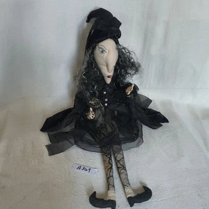 Whimsical Black Witch Doll with Intricate Costume And Decoration - Picture 1 of 9