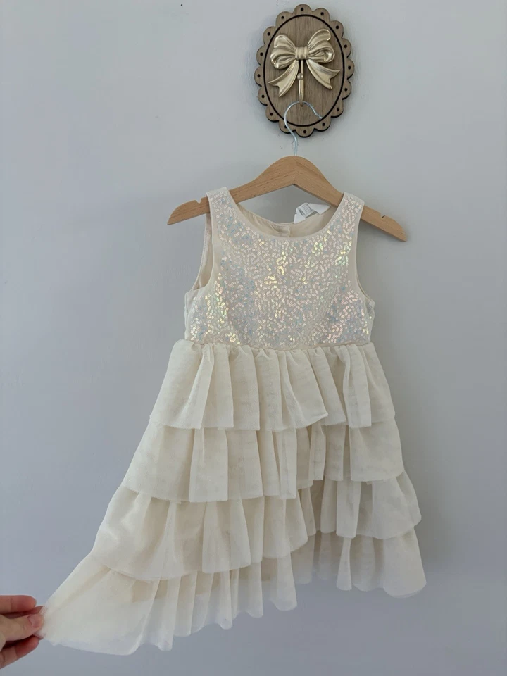 Vestido H&M Lentejuelas Brillantes en Niveles 2t Foto 1 de 2