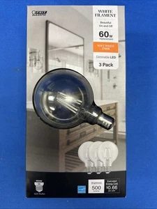 (3-Pk) Feit Electric G25 LED Dimmable Vintage Edison Light Bulb Soft White - Picture 1 of 2