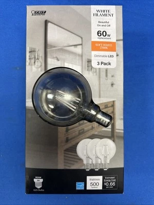 (3-Pk) Feit Electric G25 LED Dimmable Vintage Edison Light Bulb Soft White - Image 1 of 2