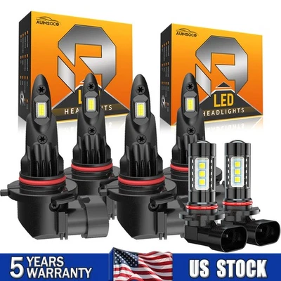 Para BMW 525i 1991-1994 6x Faro LED haz alto bajo faros antiniebla bombilla 100000LM Foto 1 de 4