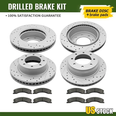 Rotores de disco delanteros traseros y pastillas de freno para Nissan NV1500 NV2500 NV3500 2012-2021 Foto 1 de 4