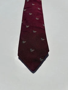 Vtg Ducks Red Crest Emblematic Club Critter Tie by Ferrell Reed for Nordstrom - Picture 1 of 3