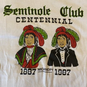 Vintage Seminole Club Centennial Shirt Herren Medium Ringer Made USA Micanopy 80s - Bild 1 von 8