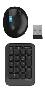 Microsoft L5V-00006 Sculpt Ergonomic Desktop Mouse & Numeric Pad Set Black - Picture 1 of 7