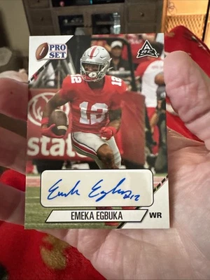2021 Leaf Pro Set College - Autographs Emeka Egbuka #PS-EE1 (AU, RC) - Image 1 of 4