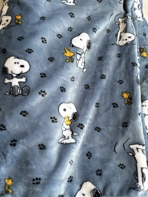 Peanuts Snoopy VelvetLoft Throw 60"X 70" Nuevo Tamaño Extra Largo Azul Madera Stock!! Foto 1 de 4
