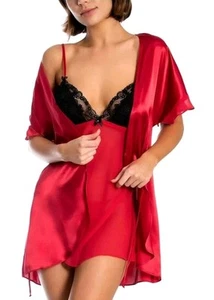 LINEA DONATELLA Womens 3pc Lingerie Set Babydoll Secret Wish Red XL NWT - Picture 1 of 5