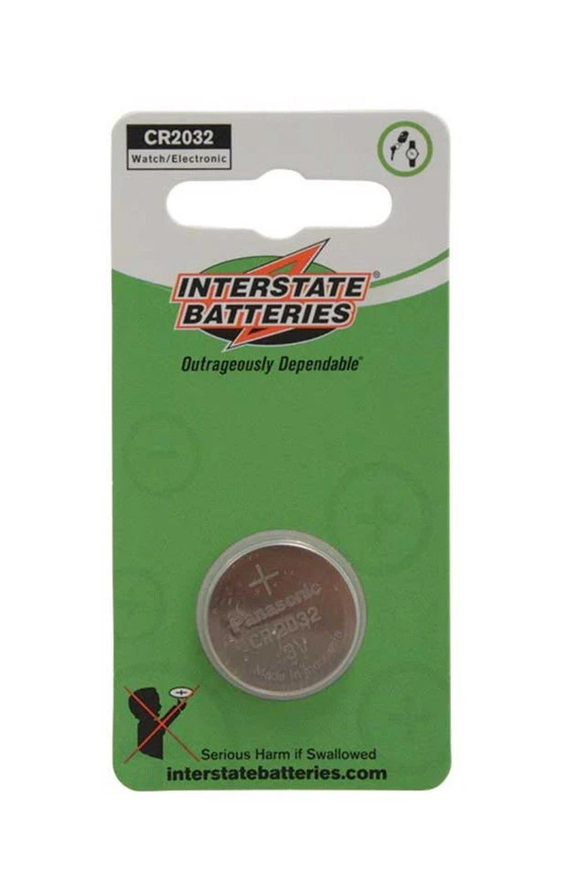 INTERSTATE Batteries CR2032 LIT0155 3V Watch/Key FOB EXP 2031 - Image 1 of 1