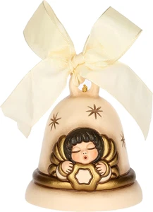 , Campanella Con Angelo in Ceramica, Collezione Magia Del Natale, Campanella Lim - Foto 1 di 3