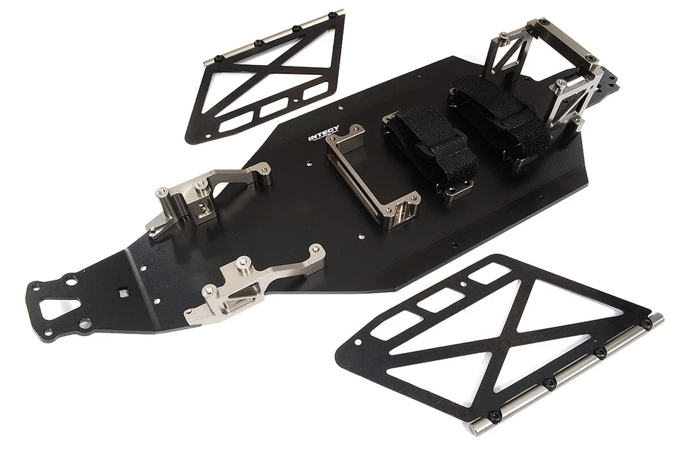Grey Billet Machined Chassis Upgrade Conversion Kit for Losi 2WD 22S Drag Car - Image 1 of 1