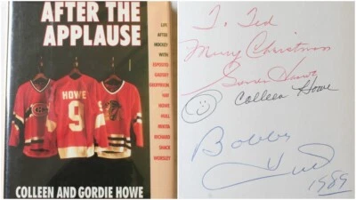 Gordie & Colleen Howe & Bobby Hull Signed After The Applause HC Book Red Wings - Image 1 of 4