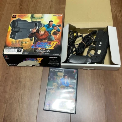 PS2 Guncon 2 gun controller namco sony playstation Npc-106 With Time Crisis 2 1 - Image 1 of 4