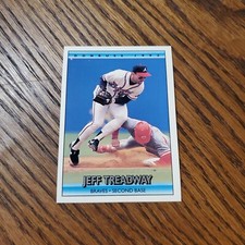 1992 Donruss Atlanta Braves Baseball Card #324 Jeff Treadway