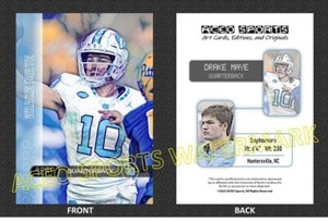 2023 NEW! Drake Maye Art Cards Editions & Originals Football Card UNC
