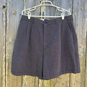 Dockers Shorts Blue Khaki Chino Womens Size 16 Pleated Classic High Rise Cotton - Picture 1 of 6